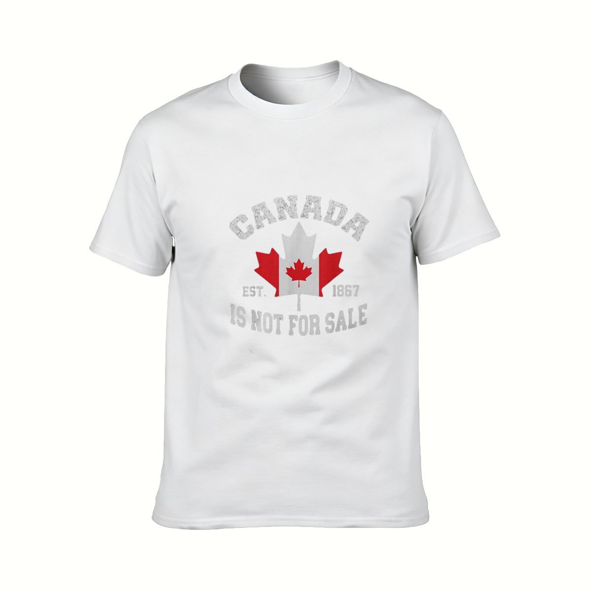 Canada Not For Sale Men's T-Shirt Patriotic Gift 1867 Maple Leaf Design - Image 2