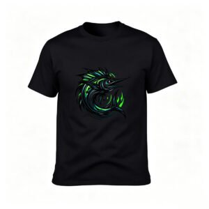 Neon Marlin Fish Design Men's T-Shirt Gift for Fishing Lovers
