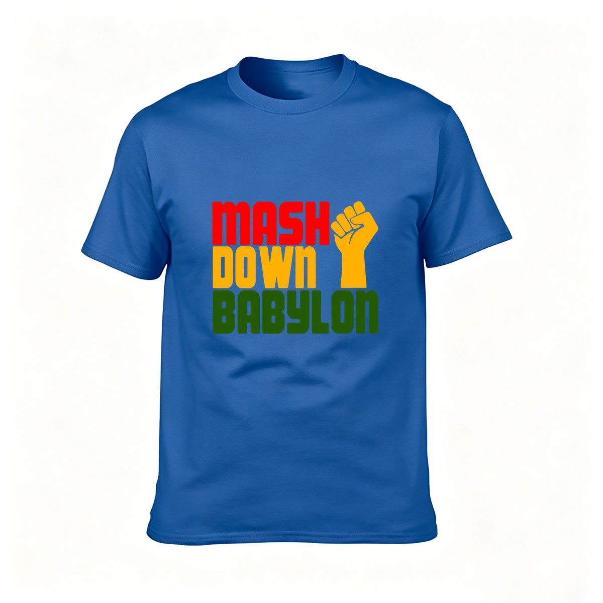 Mask Down Babylon Rasta Fist T-Shirt Men's Women's Tee Gift - Image 4