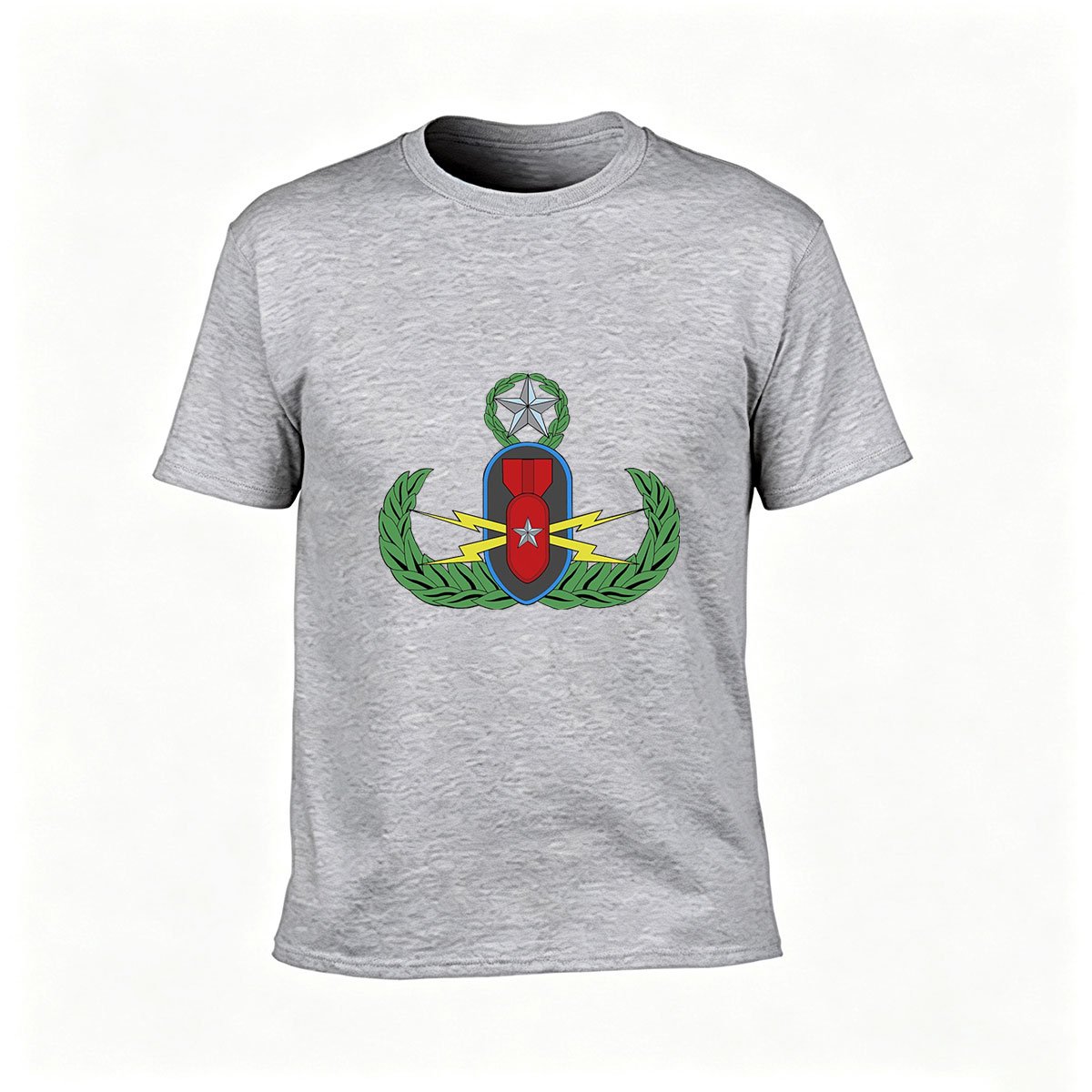 Men's Black T-Shirt with Military Medal Design for Gifts and Casual Wear - Image 3