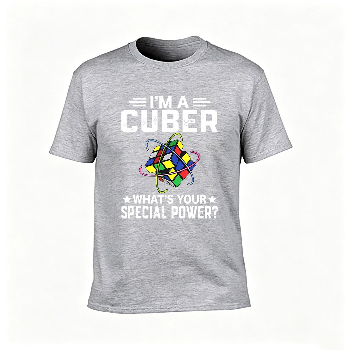 I'm a Cuber What's Your Special Power Men's T-Shirt Puzzle Gift - Image 3
