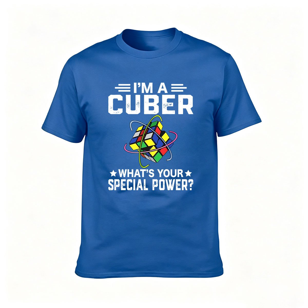 I'm a Cuber What's Your Special Power Men's T-Shirt Puzzle Gift - Image 4