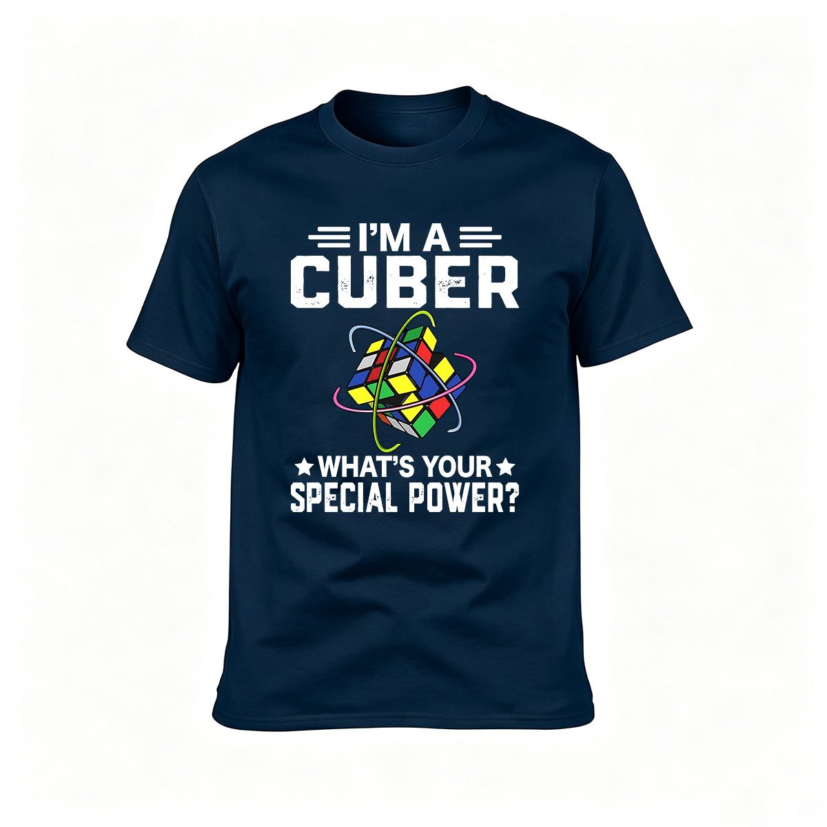I'm a Cuber What's Your Special Power Men's T-Shirt Puzzle Gift - Image 6