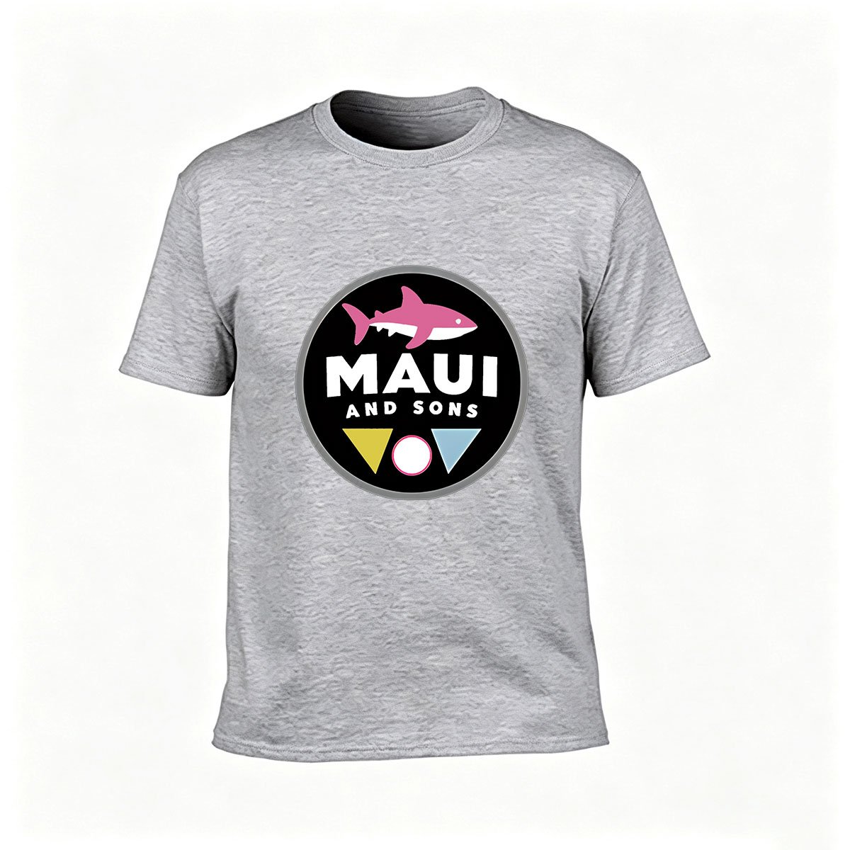Maui And Sons Pink Shark Logo Men's T-Shirt Gift Wear - Image 3