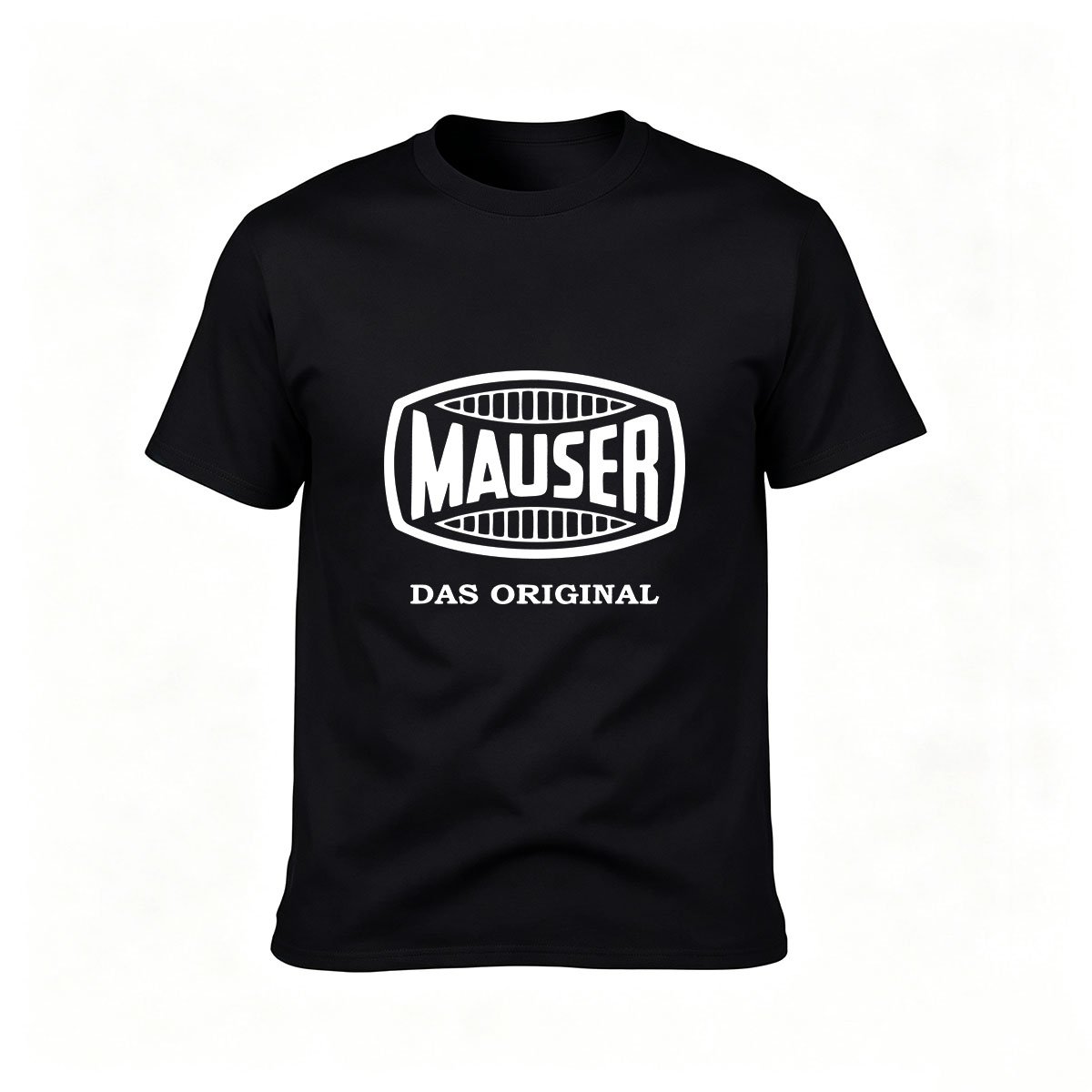 Mauser Das Original Men's T-Shirt Classic Logo Design Gift for Gun Enthusiasts
