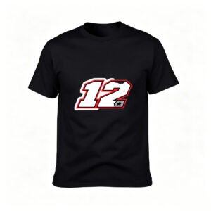 Men's Black T-Shirt Number 12 Racing Design Gift for Fans