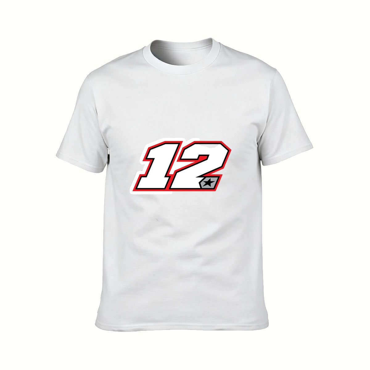 Men's Black T-Shirt Number 12 Racing Design Gift for Fans - Image 2