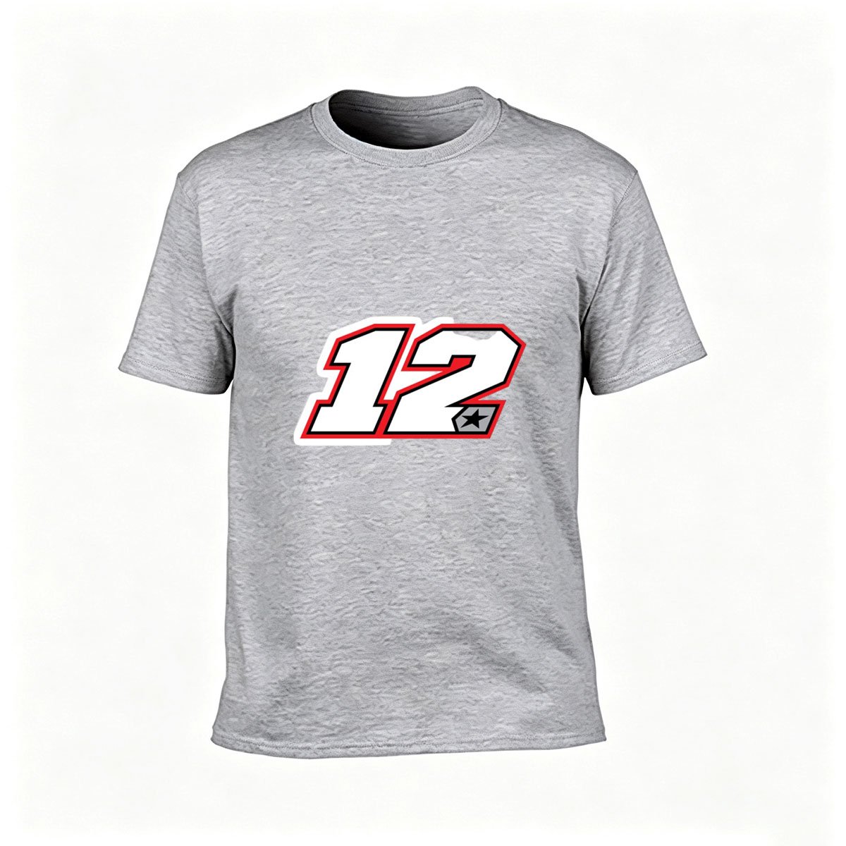 Men's Black T-Shirt Number 12 Racing Design Gift for Fans - Image 3