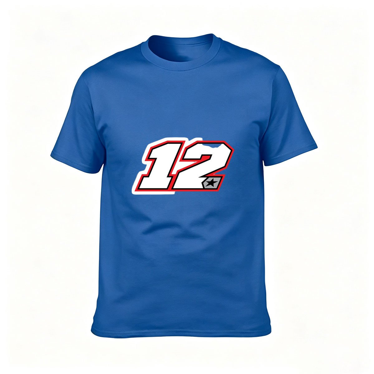 Men's Black T-Shirt Number 12 Racing Design Gift for Fans - Image 4