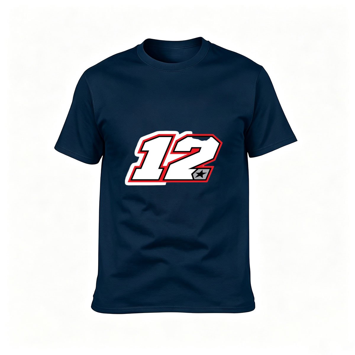Men's Black T-Shirt Number 12 Racing Design Gift for Fans - Image 6
