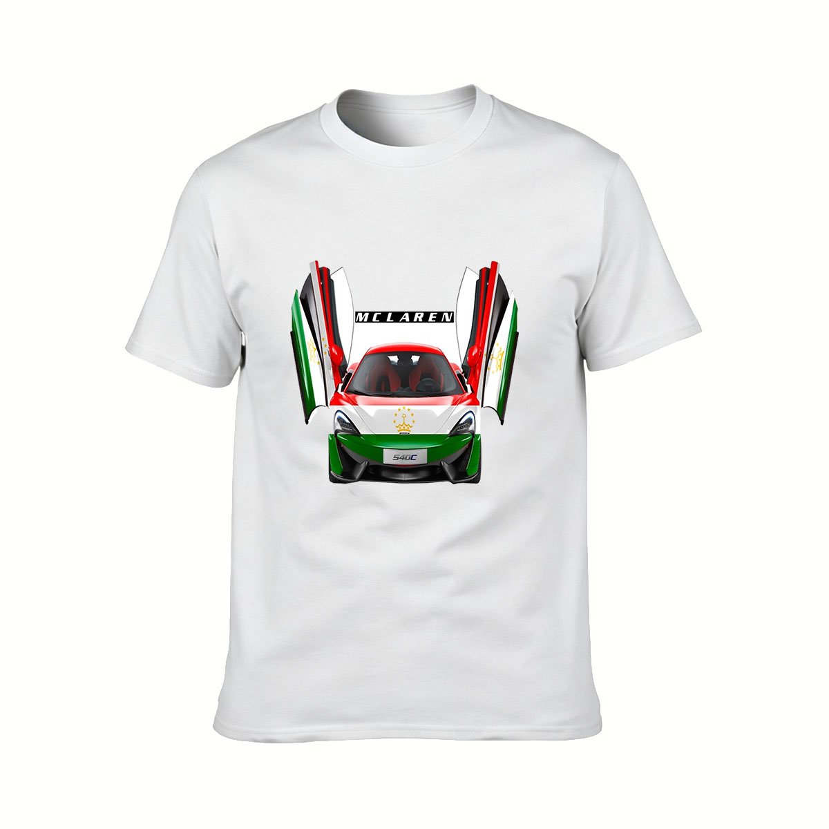 McLaren 720S UAE Flag Car Men's T-Shirt Gift - Image 2