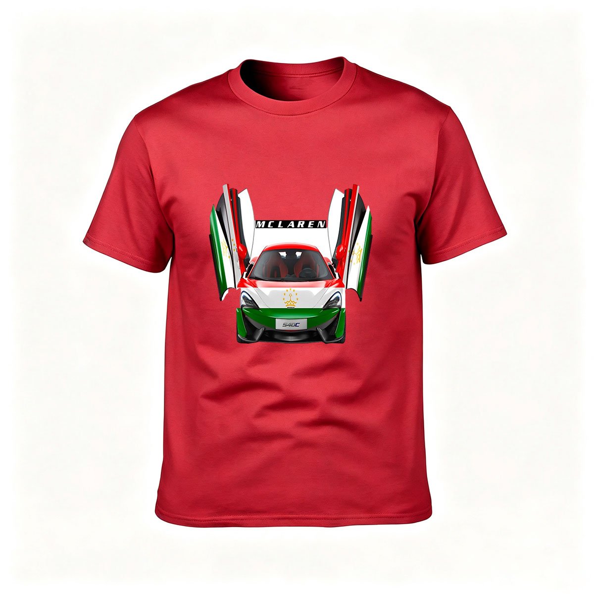 McLaren 720S UAE Flag Car Men's T-Shirt Gift - Image 5