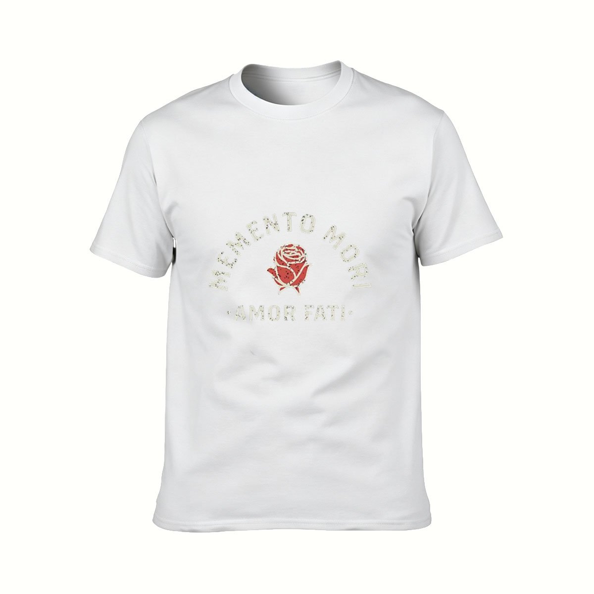 Memento Mori Rose T-Shirt Men's Black Graphic Tee Gift for Him - Image 2