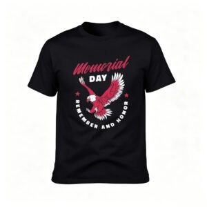 Memorial Day Eagle T-Shirt Remember Honor Men's Tee