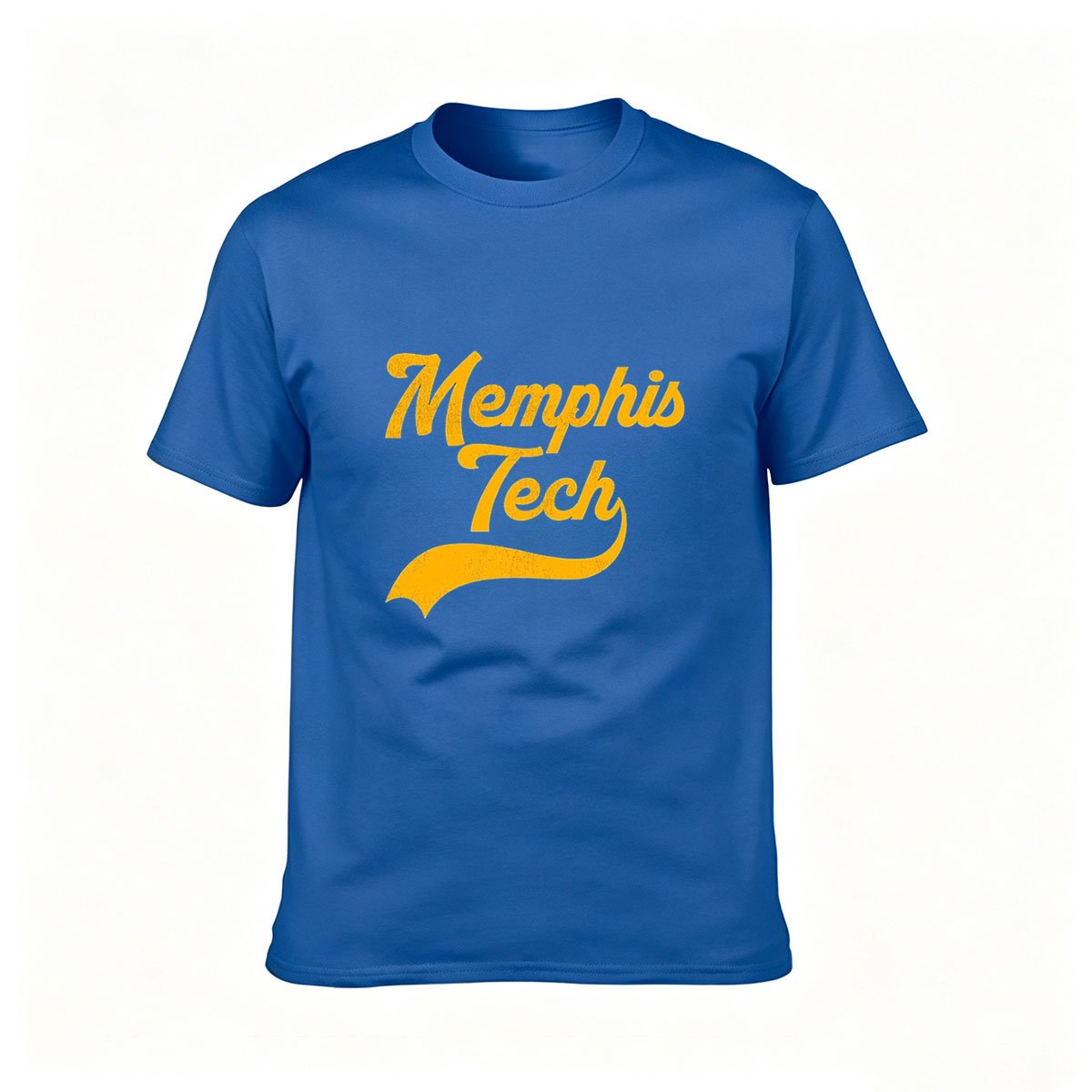 Memphis Tech Men's T-Shirt Black Yellow Logo Casual Wear Gift - Image 4