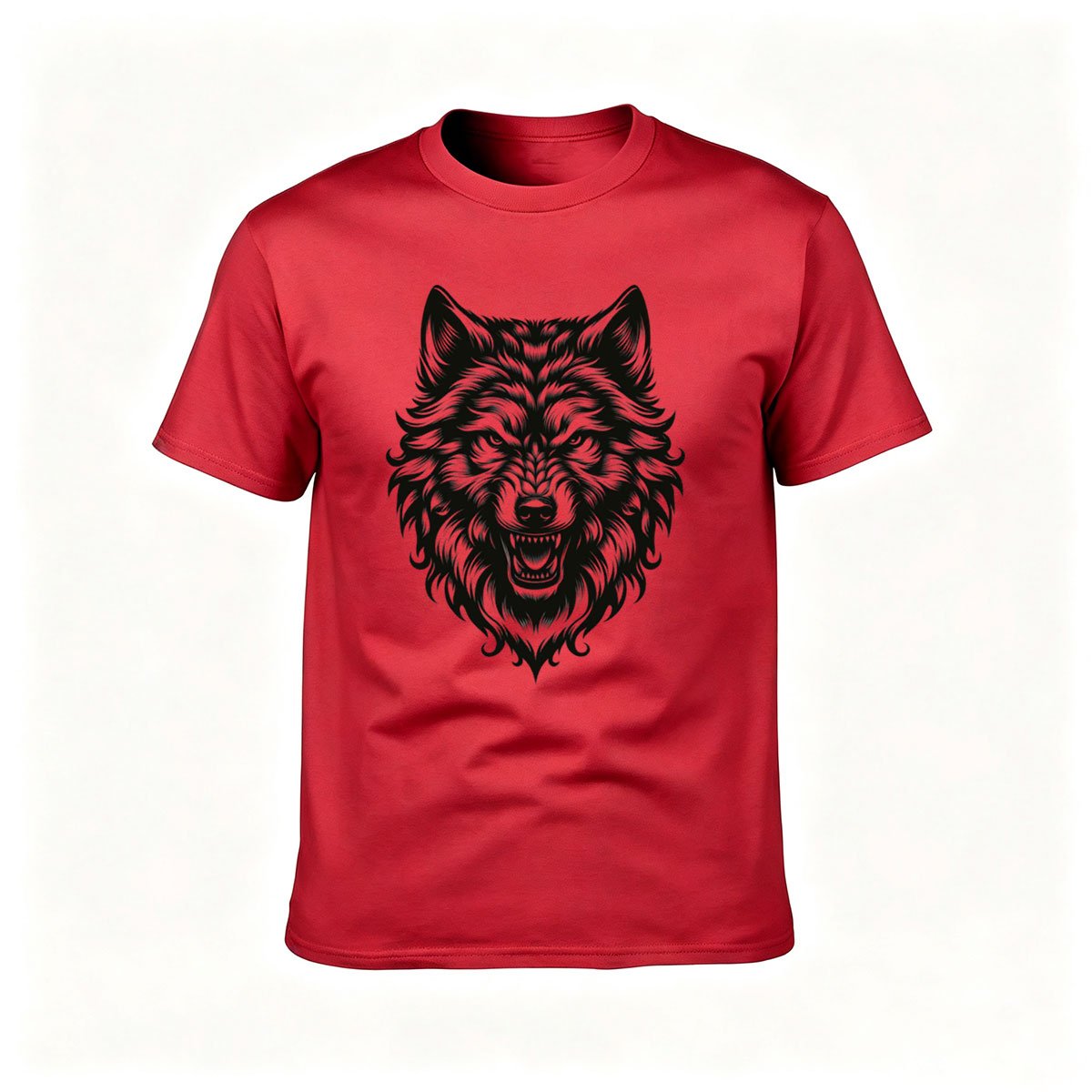 Black Wolf Graphic Men's T-Shirt Wild Animal Design Gift for Him - Image 5