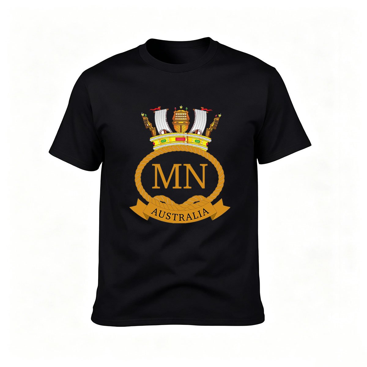 MN Australia Emblem Men's T-Shirt Gift for Sailors and Marine Enthusiasts