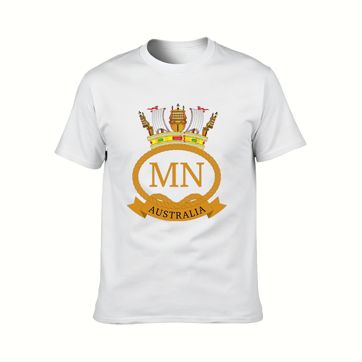 MN Australia Emblem Men's T-Shirt Gift for Sailors and Marine Enthusiasts - Image 2