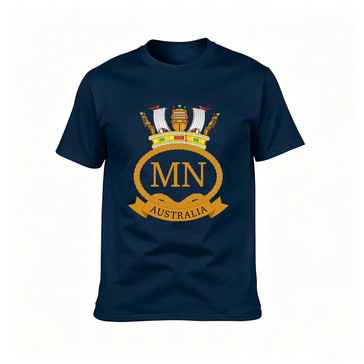 MN Australia Emblem Men's T-Shirt Gift for Sailors and Marine Enthusiasts - Image 6
