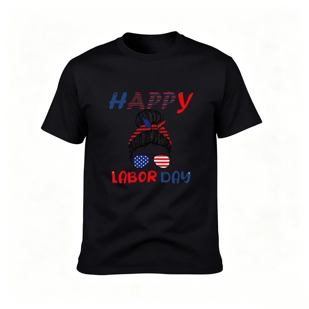 Happy Labor Day Women's T-Shirt Patriotic American Flag Design