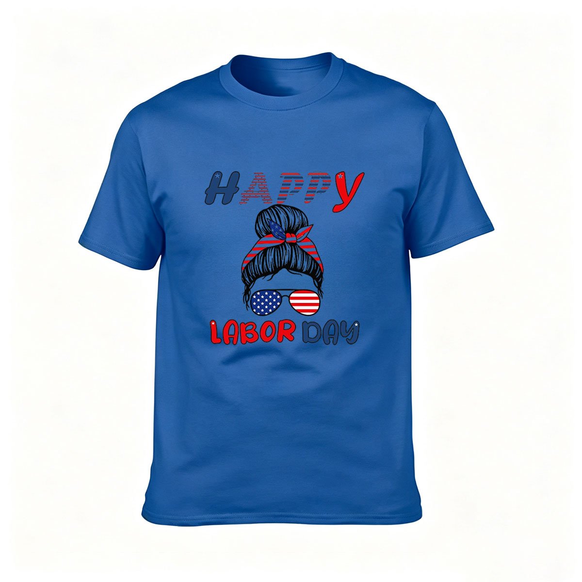 Happy Labor Day Women's T-Shirt Patriotic American Flag Design - Image 4