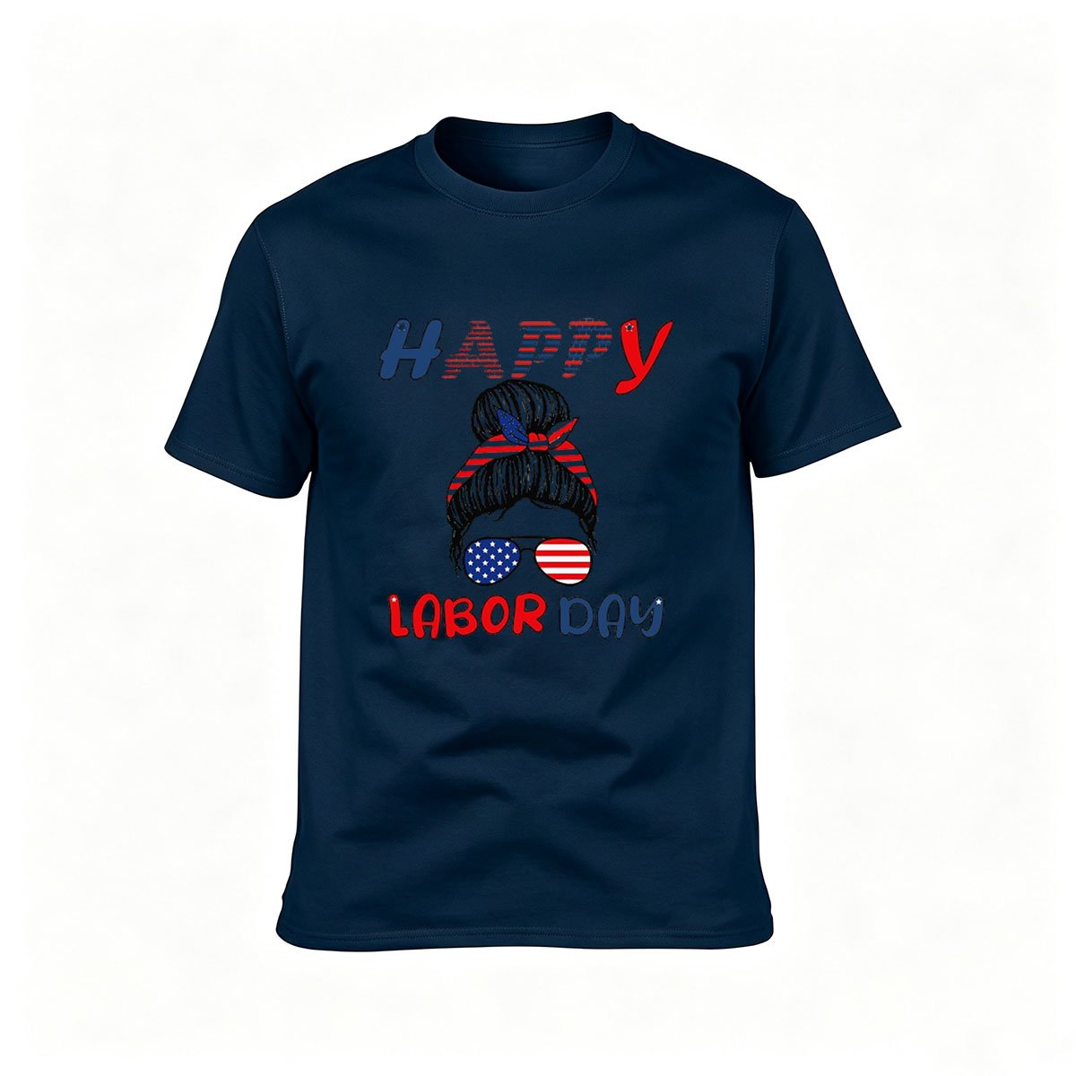 Happy Labor Day Women's T-Shirt Patriotic American Flag Design - Image 6