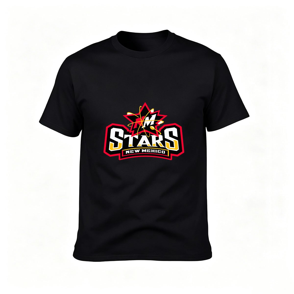 New Mexico Stars Logo T-Shirt Men's Black Sport Tee Gift