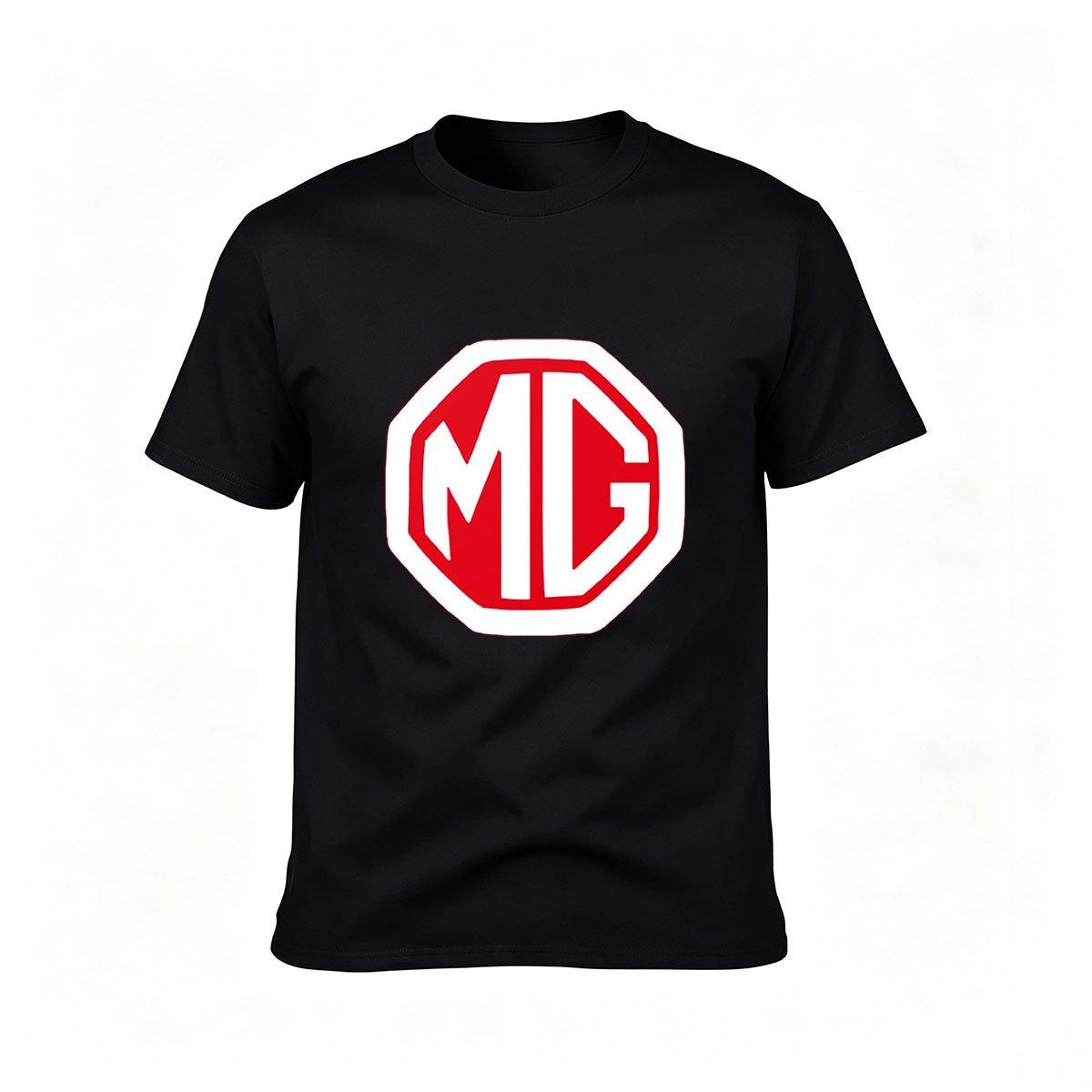 MG Logo Men's T-Shirt Classic Black Cotton Tee Gift for Car Enthusiasts