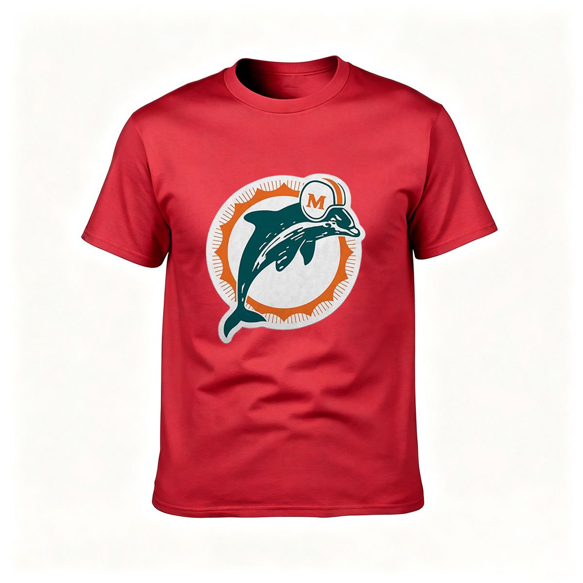 Miami Dolphins Logo Men's T-Shirt Football Fan Gift - Image 5