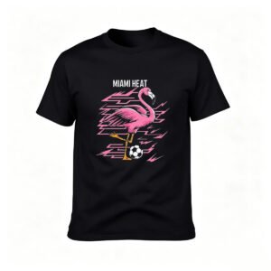 Miami Heat Flamingo Soccer T-Shirt Men's Gift Tee