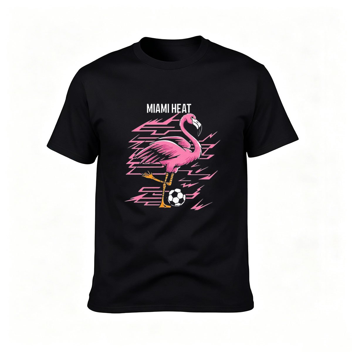 Miami Heat Flamingo Soccer T-Shirt Men's Gift Tee