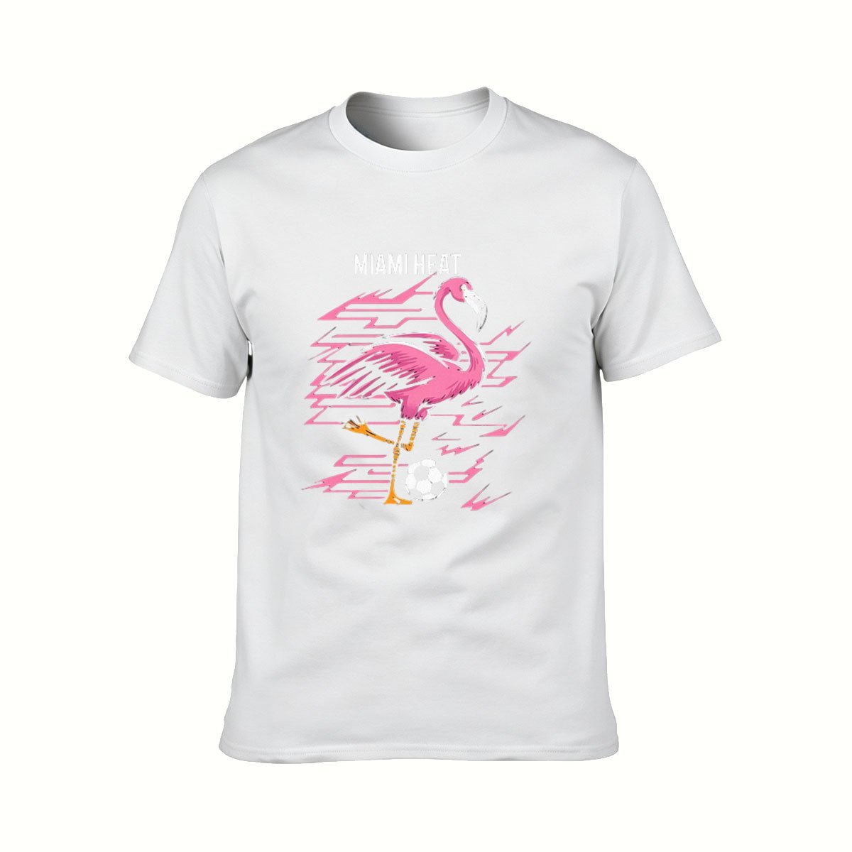 Miami Heat Flamingo Soccer T-Shirt Men's Gift Tee - Image 2
