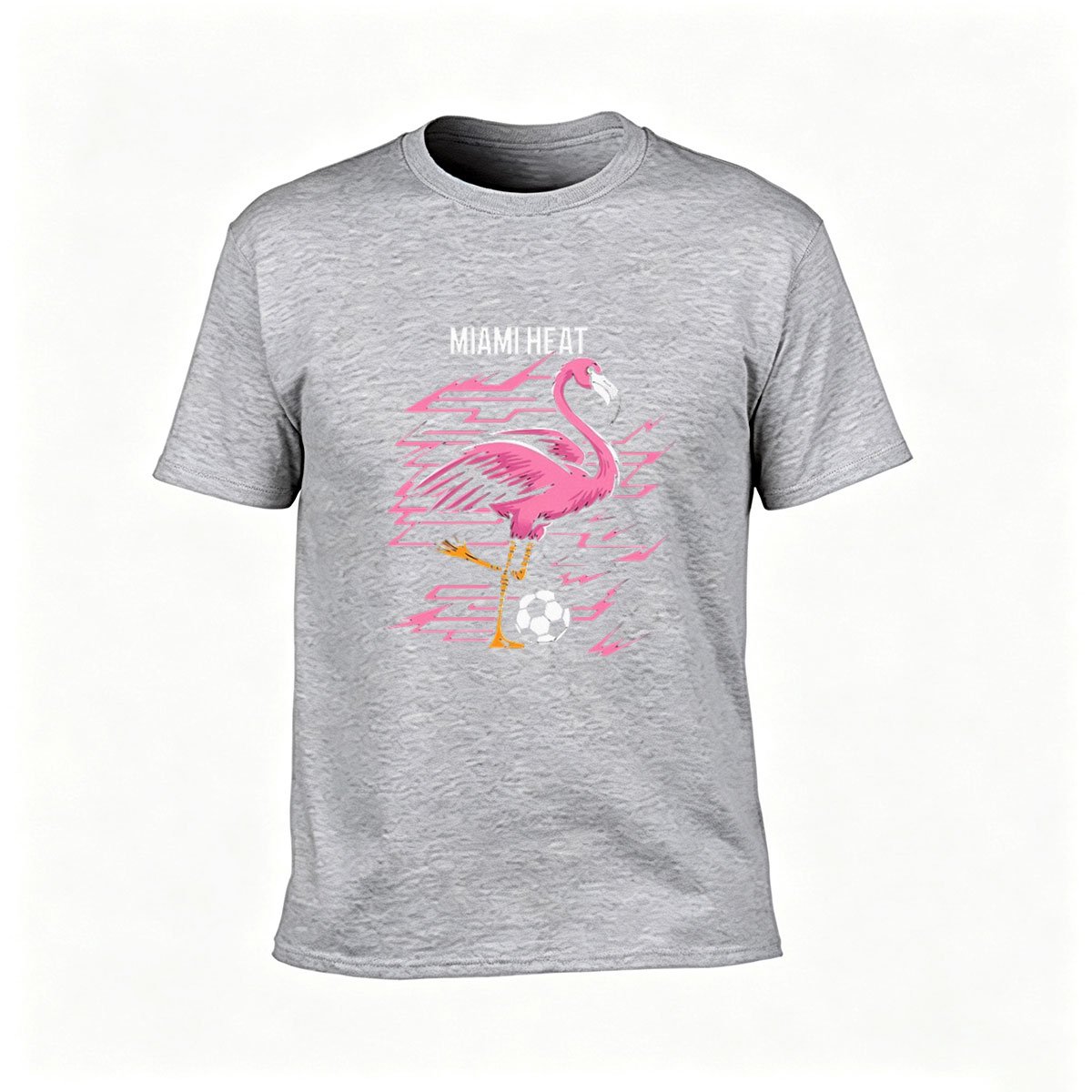 Miami Heat Flamingo Soccer T-Shirt Men's Gift Tee - Image 3