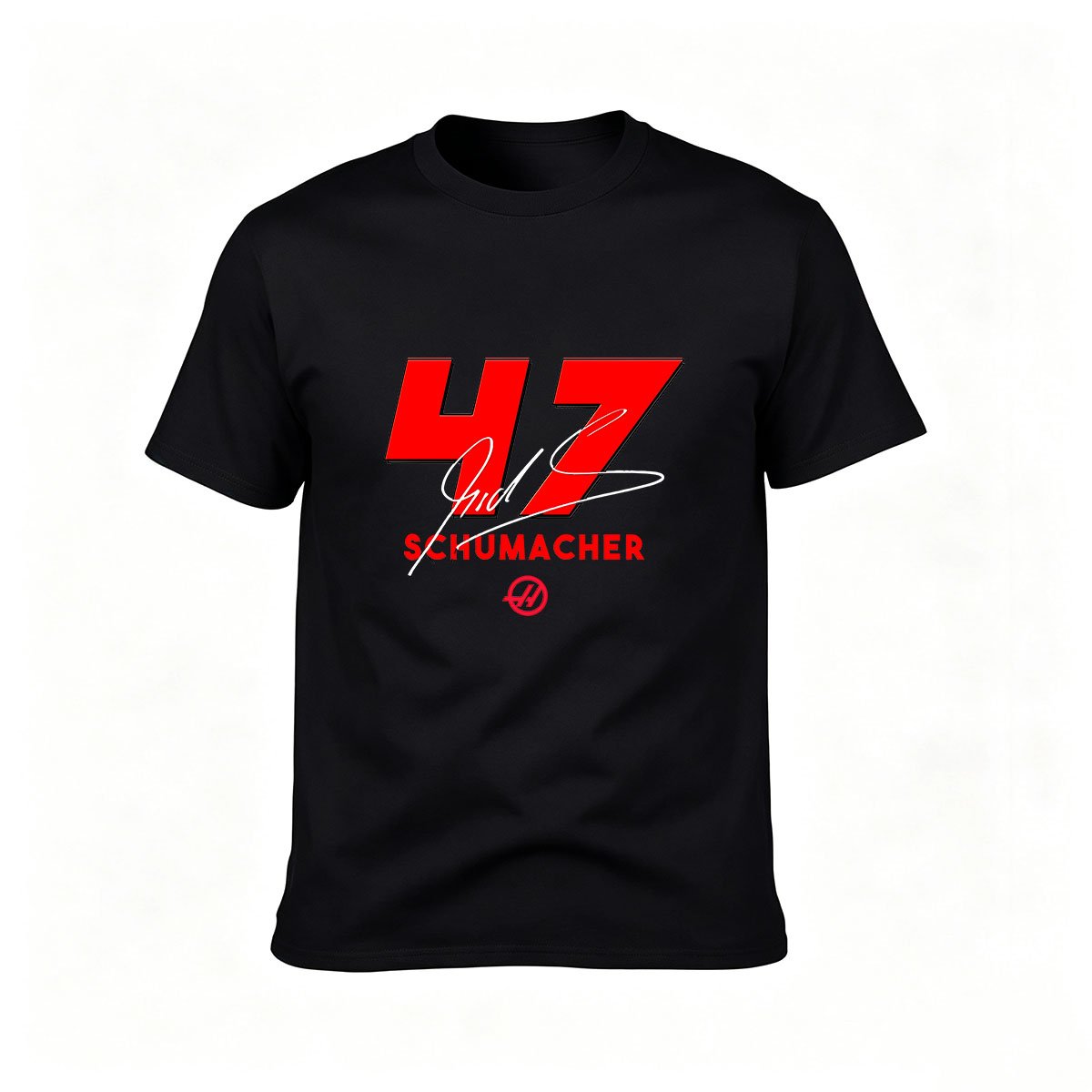 Mens 47 Schumacher Signature T-Shirt Red Black Racing Gift