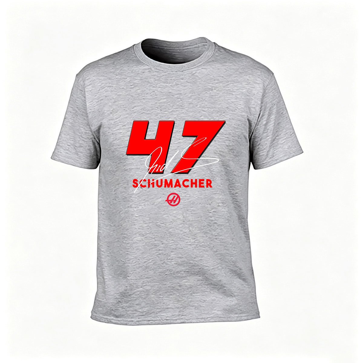 Mens 47 Schumacher Signature T-Shirt Red Black Racing Gift - Image 3