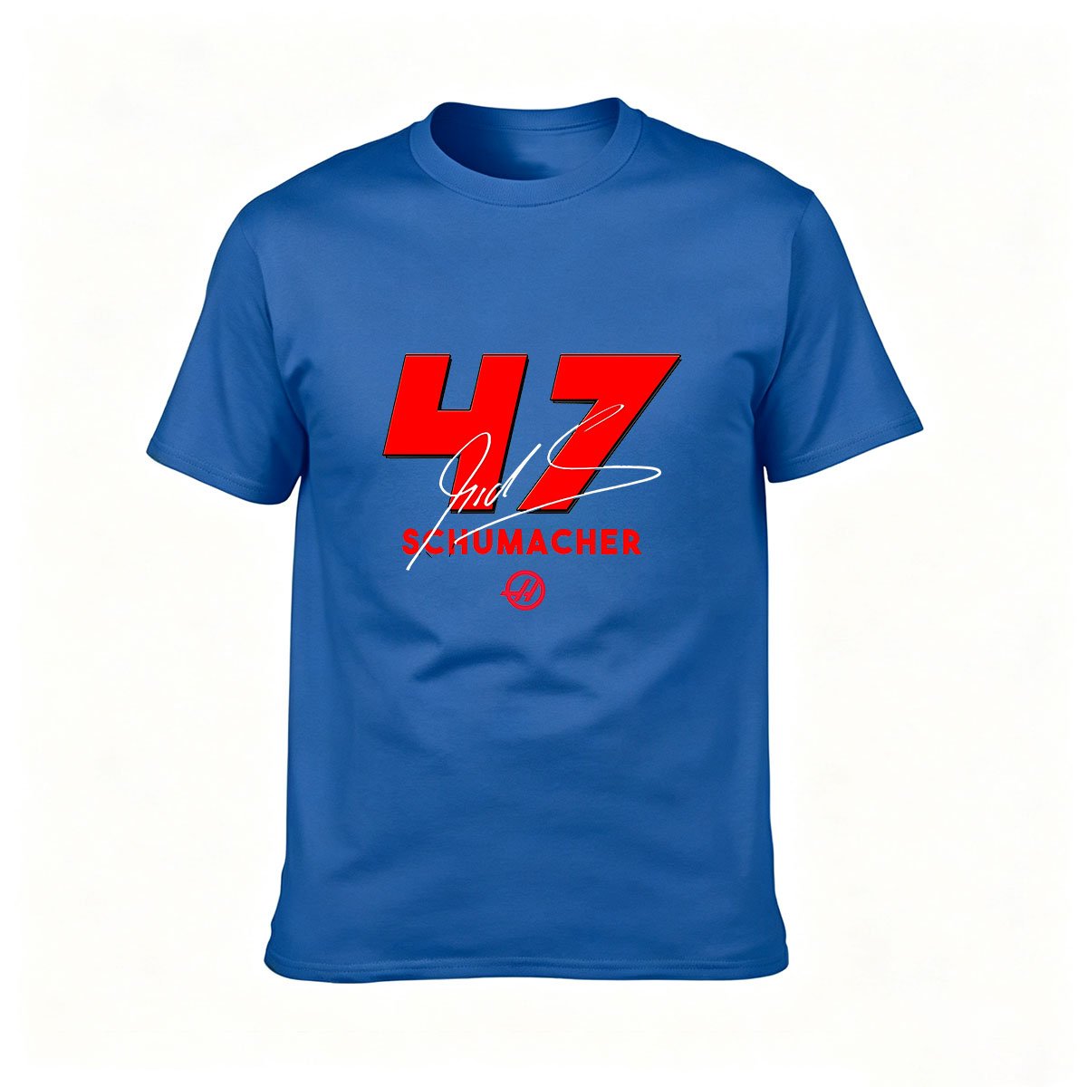 Mens 47 Schumacher Signature T-Shirt Red Black Racing Gift - Image 4