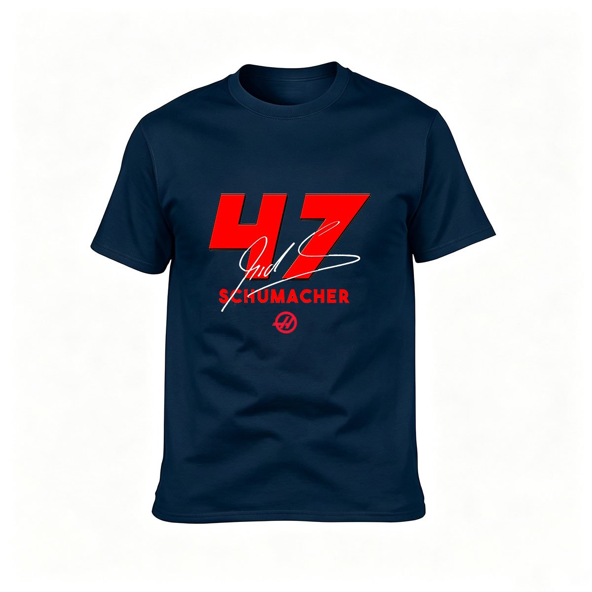 Mens 47 Schumacher Signature T-Shirt Red Black Racing Gift - Image 6