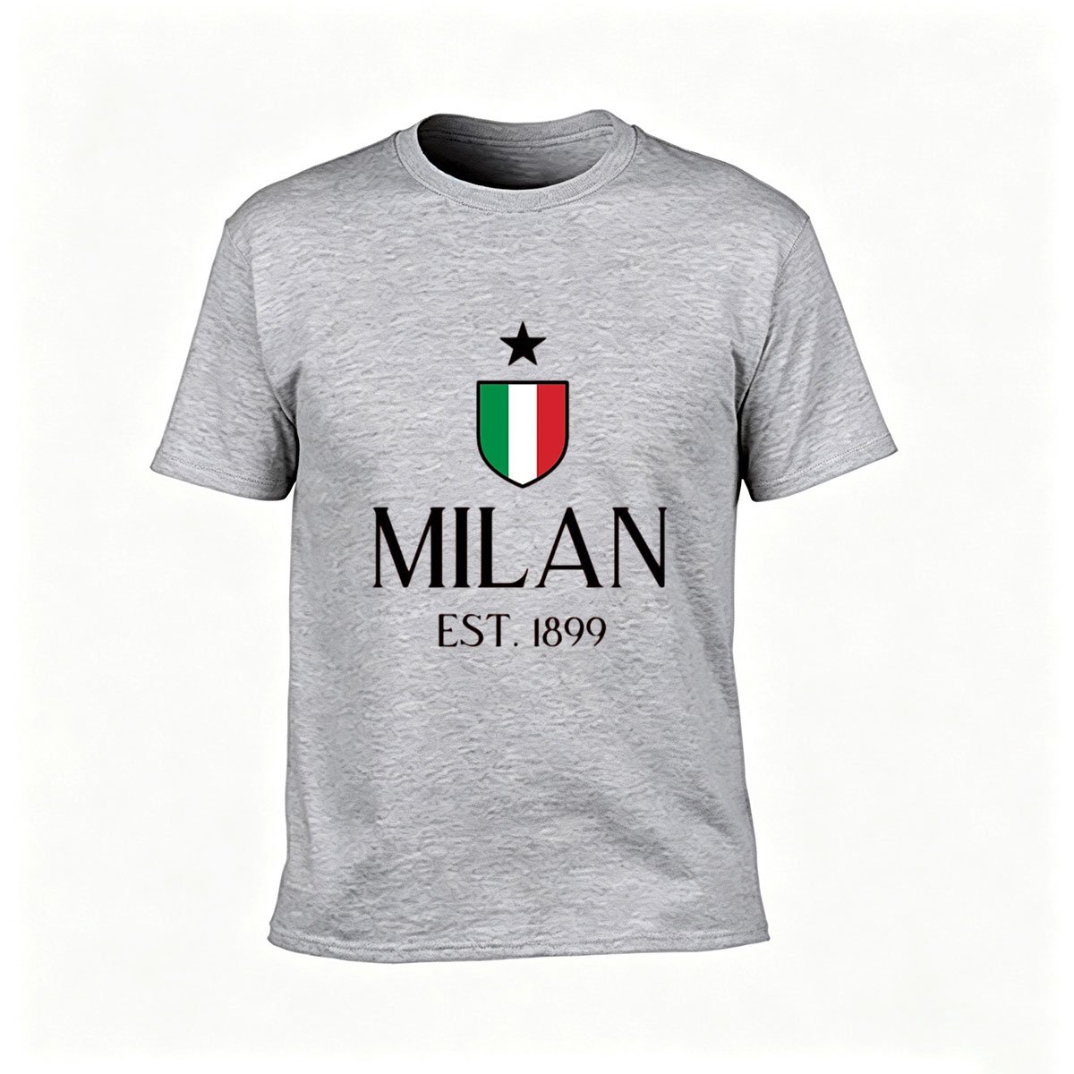 Milan Italy Flag T-Shirt Men's Classic Crewneck Gift Wear - Image 3