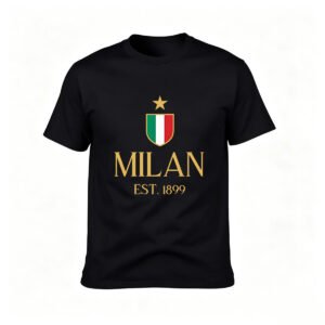 Milan Italy Flag T-Shirt Men Women Gift Fashion Tees