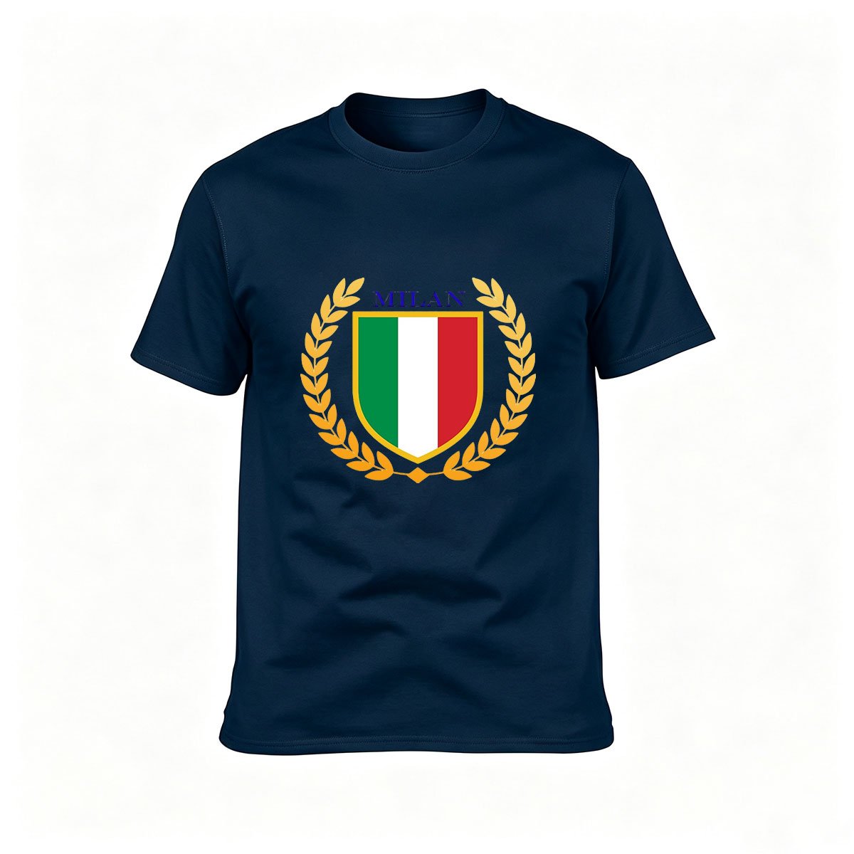 Italian Flag Shield Milan Men's T-Shirt Gift for Travelers - Image 6