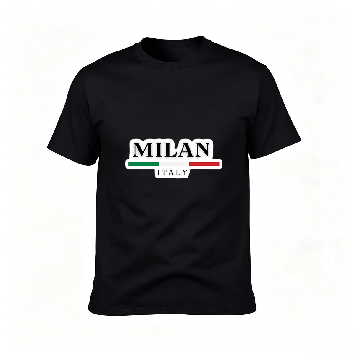 Milan Italy Flag Design Men's T-Shirt Gift for Travelers