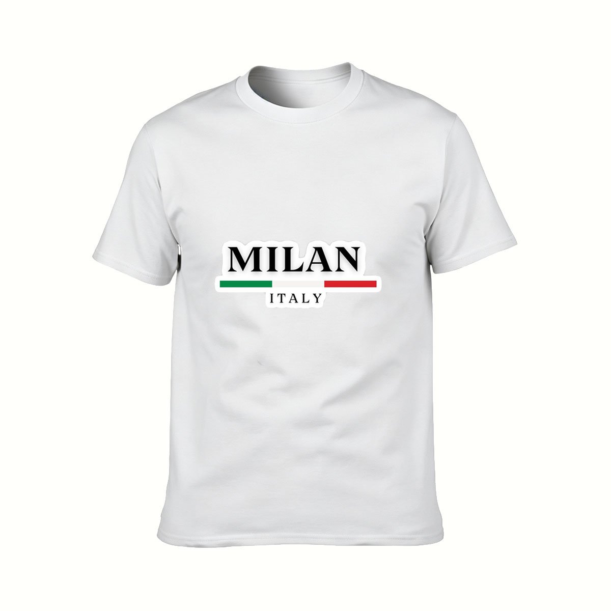 Milan Italy Flag Design Men's T-Shirt Gift for Travelers - Image 2