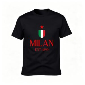 Milan Italy Flag T-Shirt Men Women Gift Soccer Fan Wear