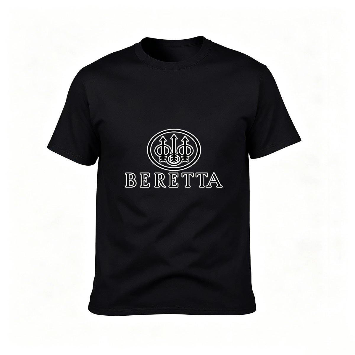 Beretta Logo T-Shirt Men's Classic Black Tee Gift