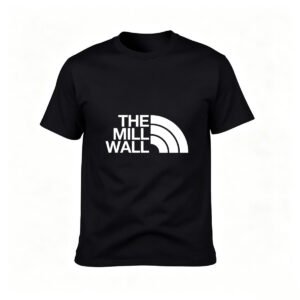 The Mill Wall Logo T-Shirt Men's Black Casual Tee Gift