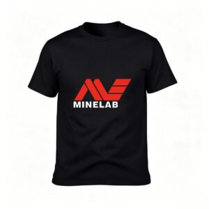 Minelab Logo T-Shirt Men's Black Casual Tee Gift for Metal Detector Enthusiasts