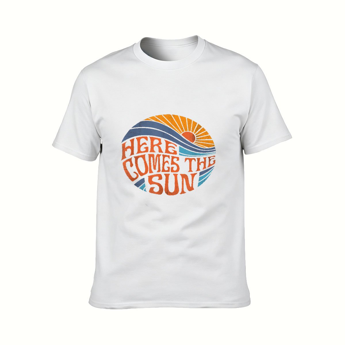 Here Comes The Sun Retro Sunset Men's T-Shirt Gift - Image 2