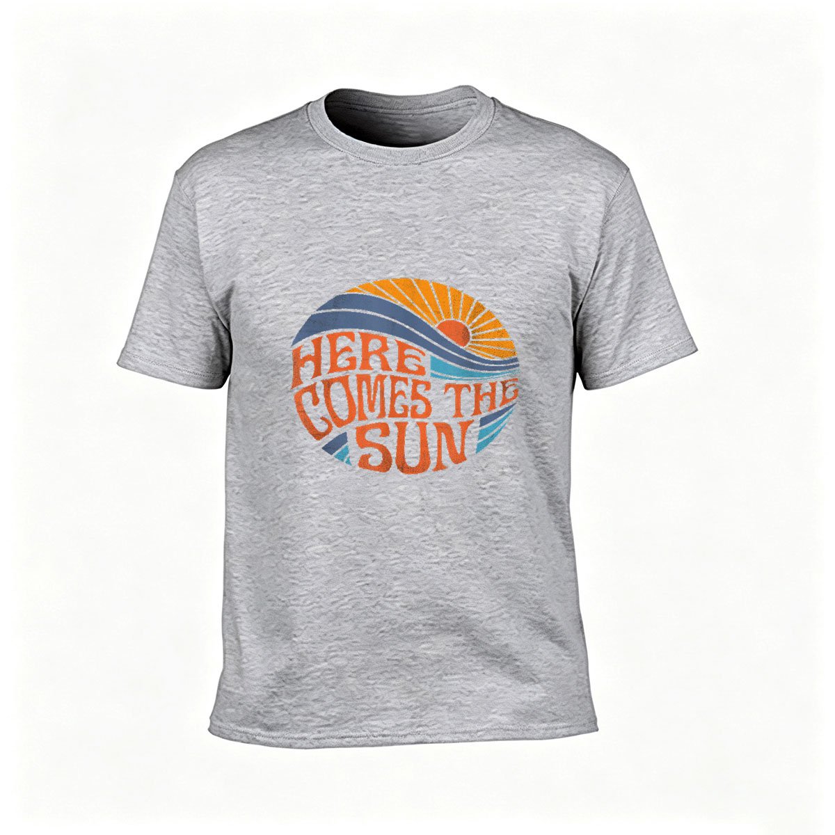 Here Comes The Sun Retro Sunset Men's T-Shirt Gift - Image 3