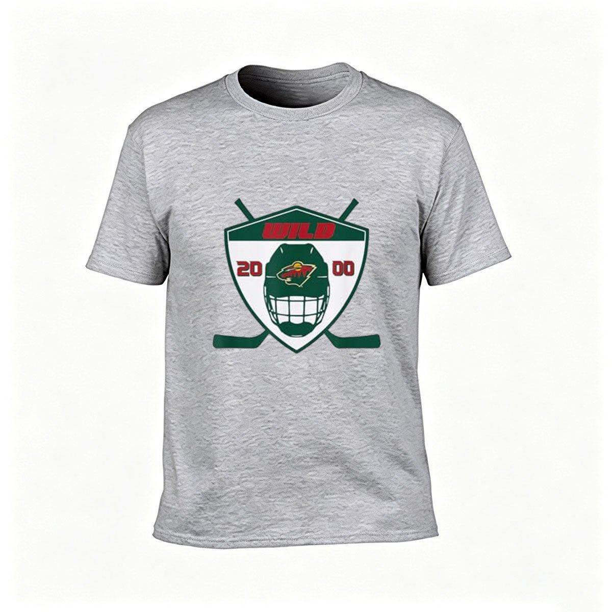 Minnesota Wild Hockey Team Logo Men's T-Shirt Gift for Fans - Image 3