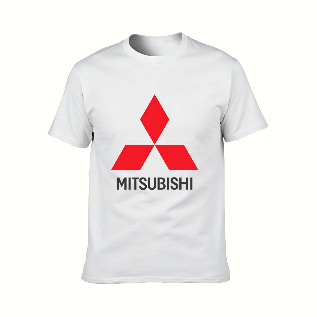 Mitsubishi Logo T-Shirt Men's Black Red Print Casual Gift Wear - Image 2